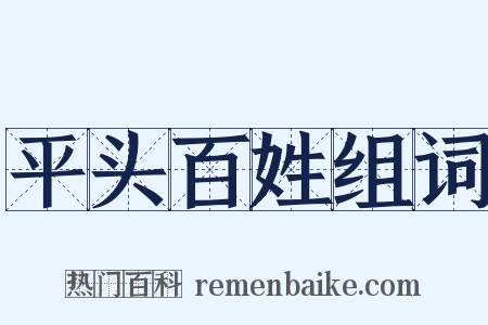 平头百姓组词是什么意思的图片